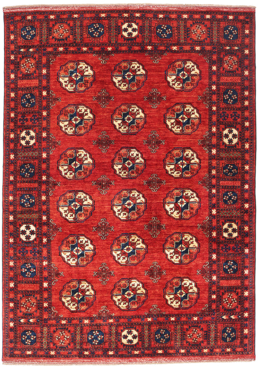 Traditional Red Hand-Knotted Rug - 8'3 x 5'7 / Up to 5 Days Hiring